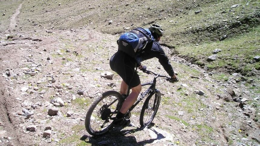 Symbolbild eines Downhill-Radlers