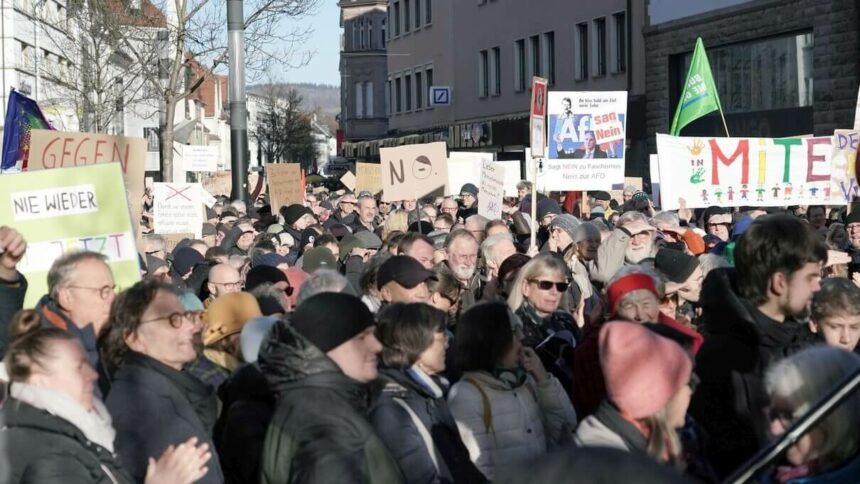 Kundgebung gegen Rechtsextremismus in Singen, 27.01.2024 © DH