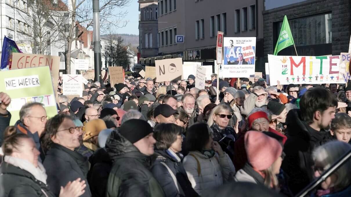 Kundgebung gegen Rechtsextremismus in Singen, 27.01.2024 © DH