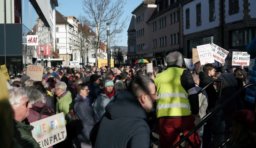 Kundgebung gegen Rechtsextremismus in Singen, 27.01.2024 © DH