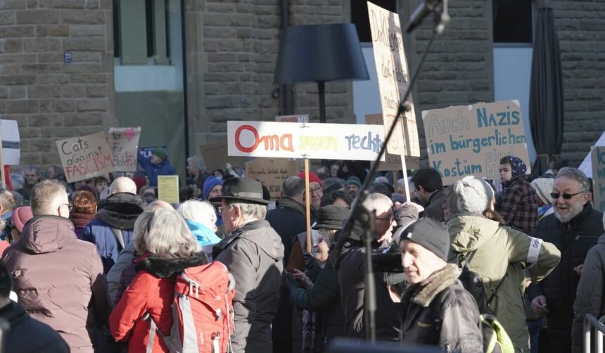 Kundgebung gegen Rechtsextremismus in Singen, 27.01.2024 © DH