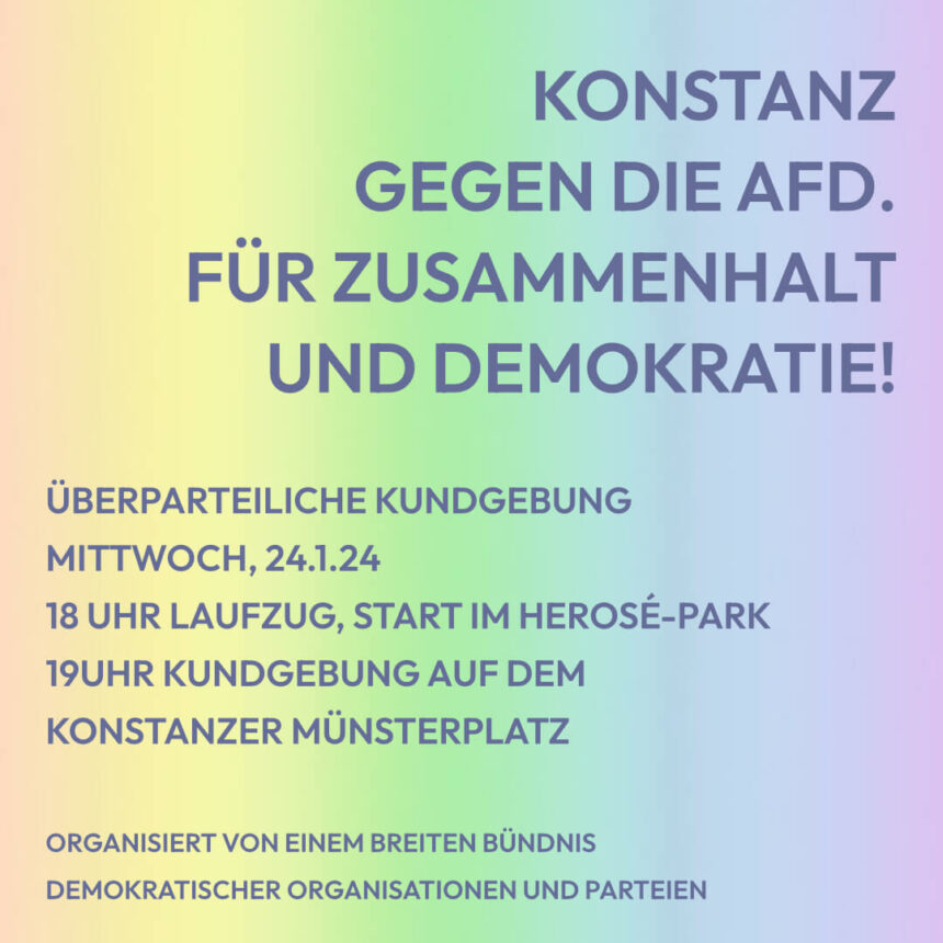 Konstanz gegen Rechtsextremismus - für Zusammenhalt und Demokratie.