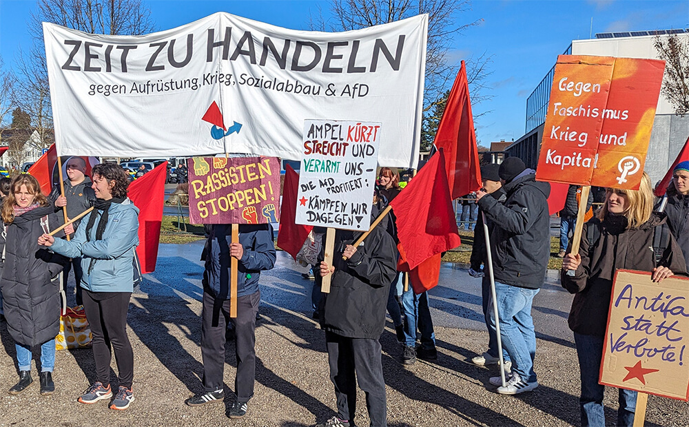 Anti Afd Demo Rottweil Ansammlung 24.2.24 ©michael Wirz