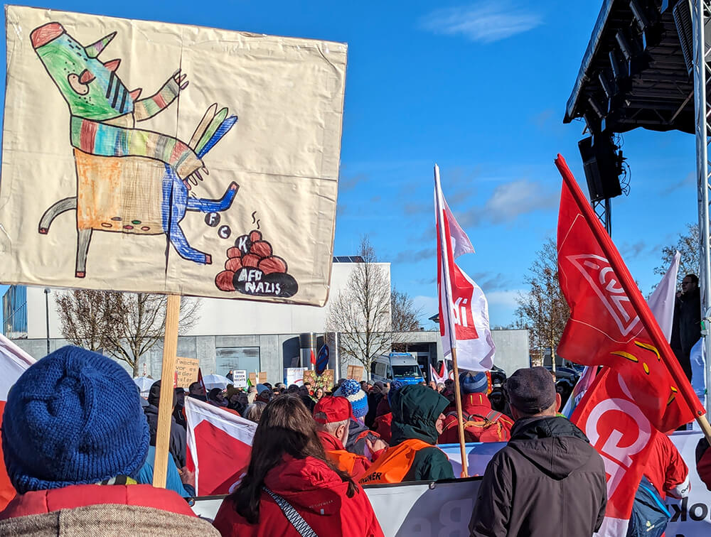Anti Afd Demo Rottweil Kacke 24.2.24 ©michael Wirz