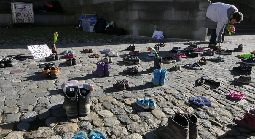 Gaza Mahnwache Konstanz 3.2.2024 ©pitwuhrer